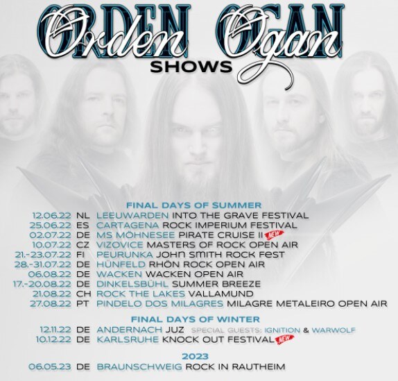 Orden Ogan Releases New Single Version Of "It Is Over ", featuring ANY GIVEN DAY Vocalist Dennis Diehl!
