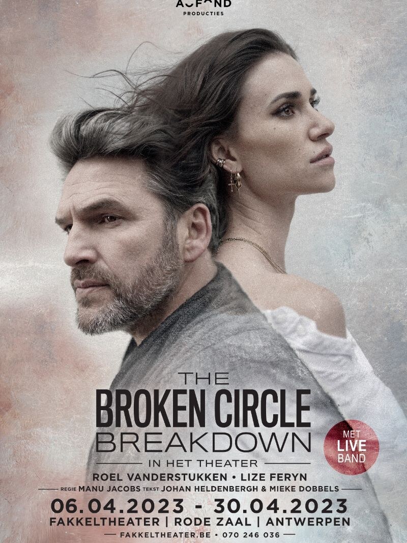 Lize Feryn en Roel Vanderstukken spelen komend theaterseizoen de hoofdrollen in het legendarische The Broken Circle Breakdown