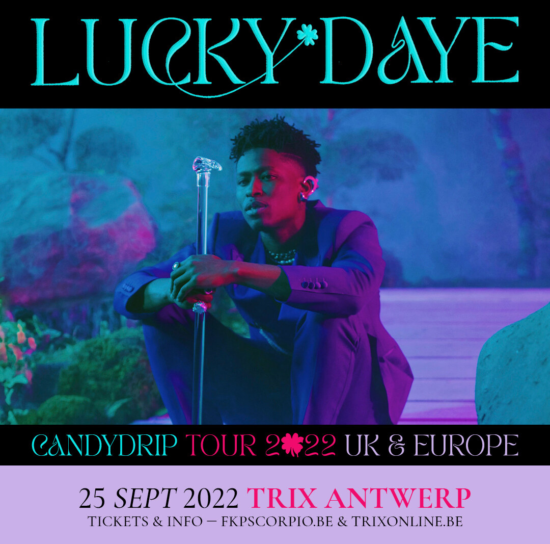 Lucky Daye stelt nieuw album 'Candydrip' voor in Trix Antwerpen op 25 september.