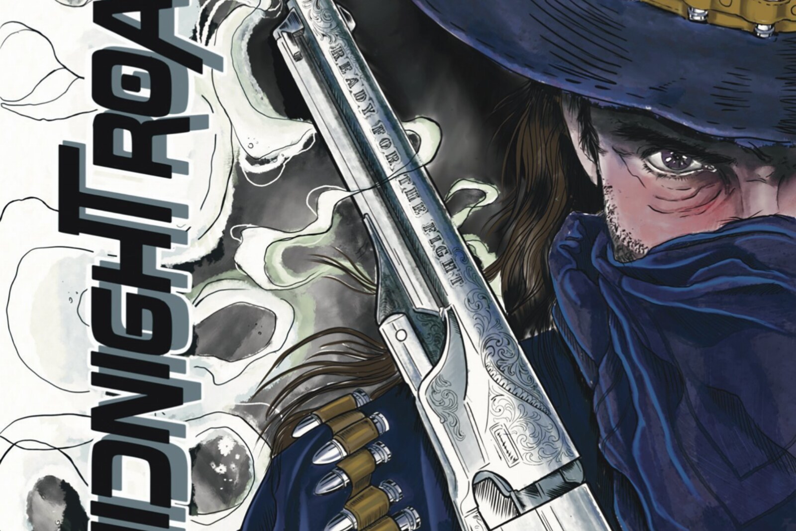 Spanish Rock'n'Roll Cowboys Midnight Road  Sign With Wormholedeath