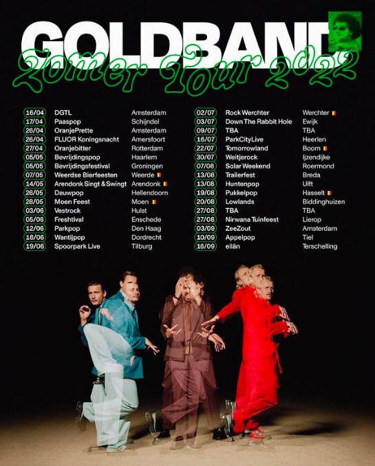 Goldband - eerste act ooit op Rock Werchter, Tomorrowland & Pukkelpop!
