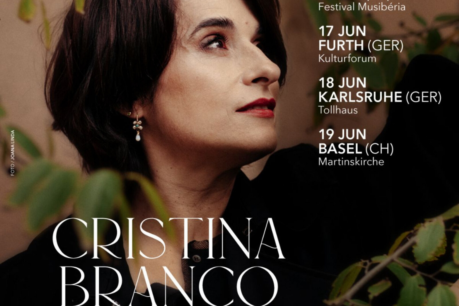 Cristina Branco with shows in Portugal, Germany and Switzerland this week