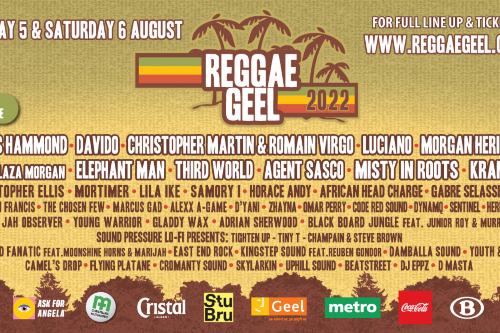  Reggae Geel 2022 - De line-up is rond