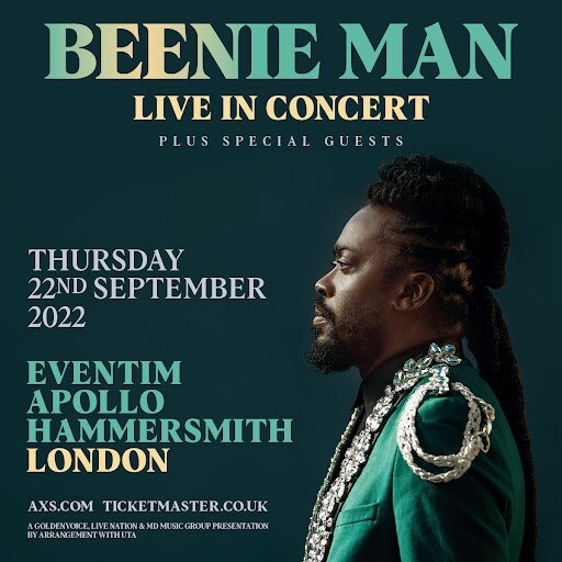 Beenie Man Announces London Date this Autumn || Pre-Sale Today