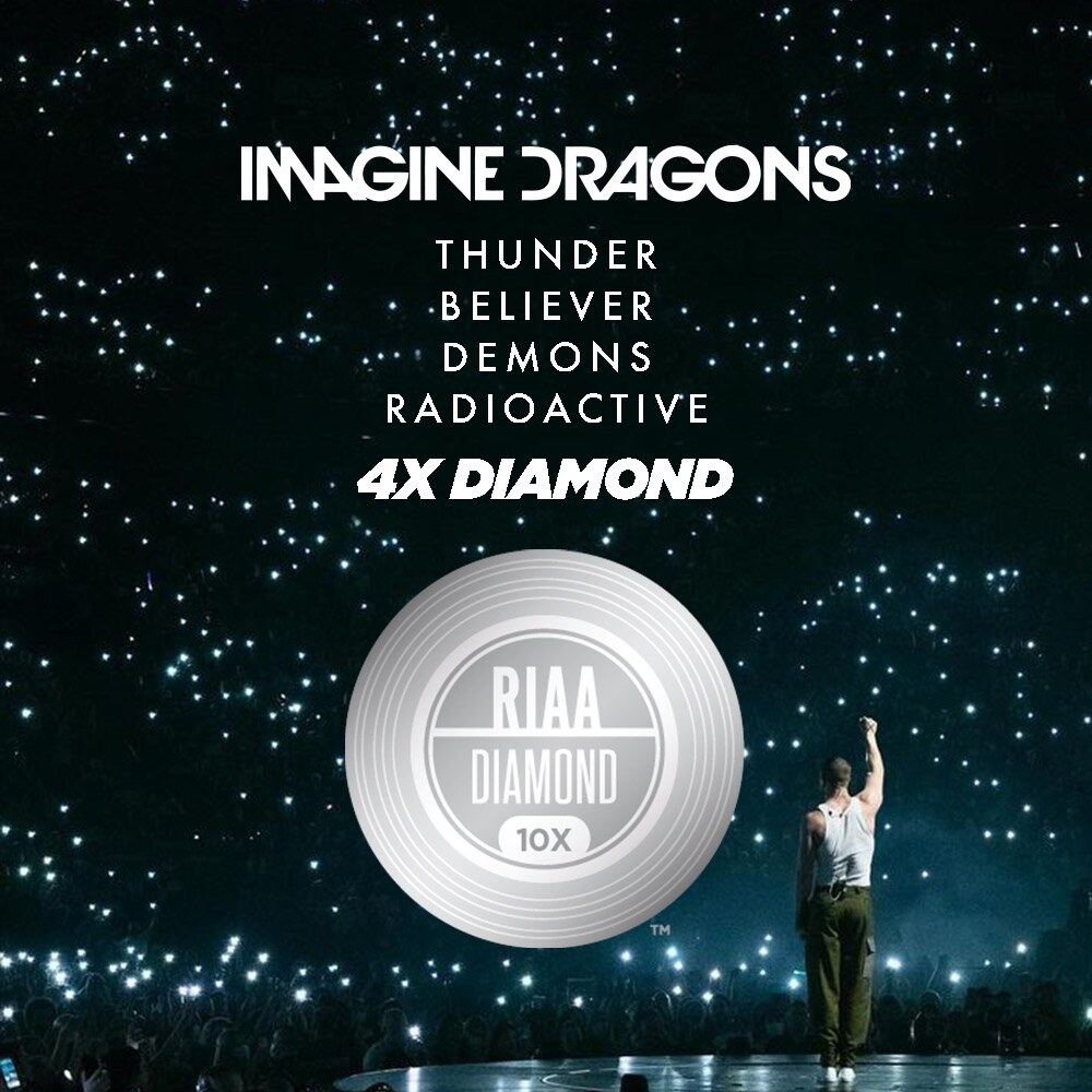 Imagine Dragons' Global Smash Single “Thunder” Receives Diamond Certification