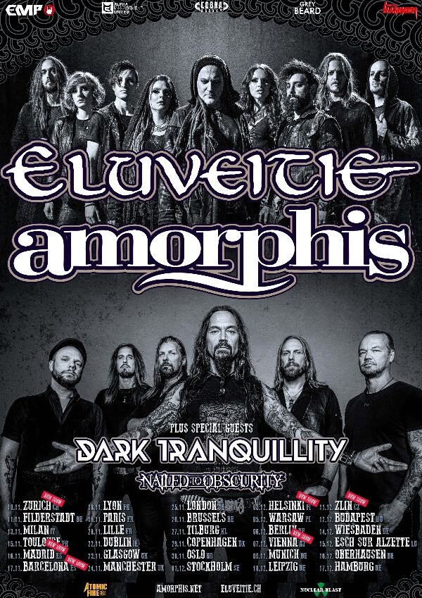 Eluveitie announce full lineup for co-headline tour with Amorphis