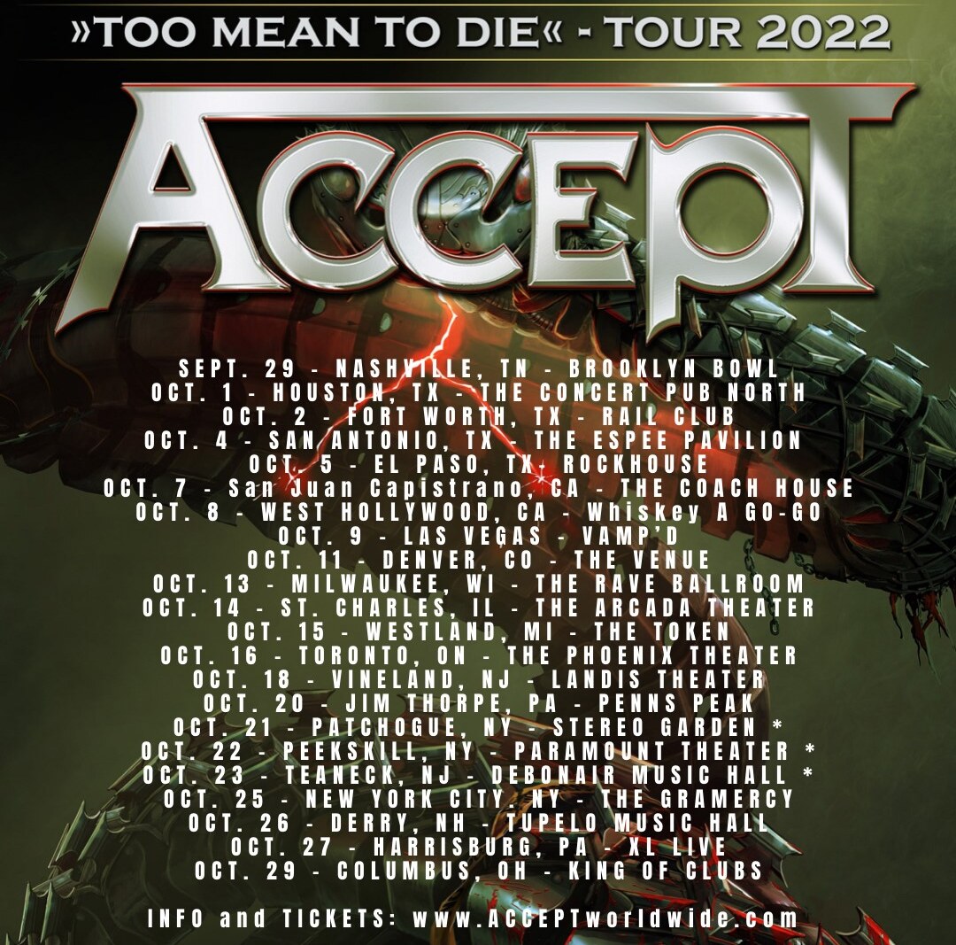 Accept Touring the US for the First Time in 10 Years