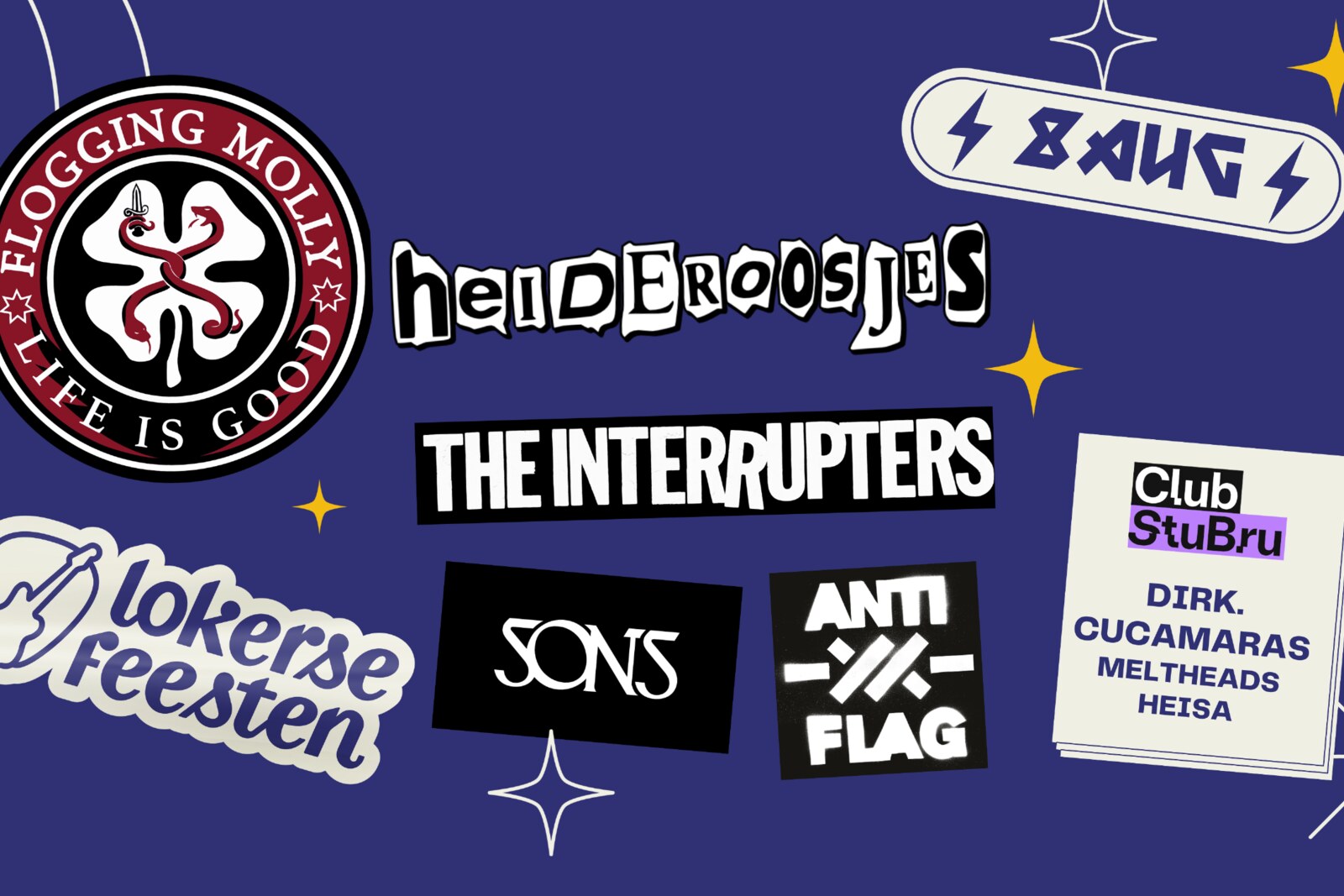 Heideroosjes vervangen Bad Religion op Lokerse Feesten