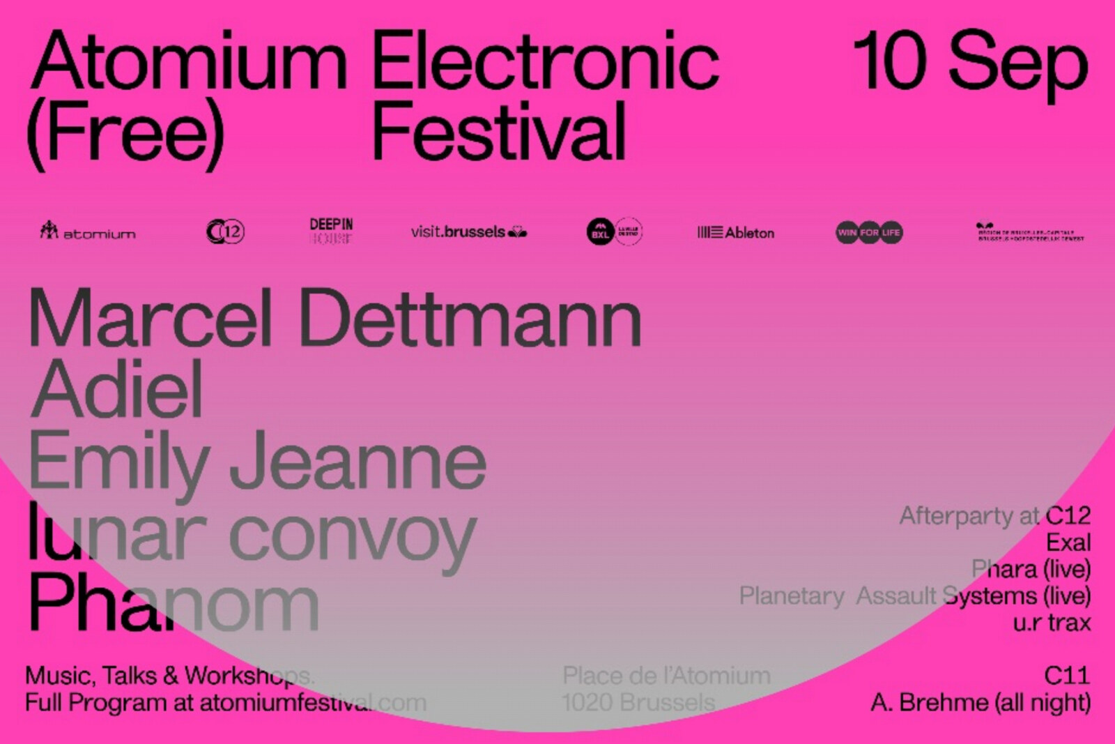 Het Atomium Electronic Free Festival is terug met muziek, workshops en lezingen.