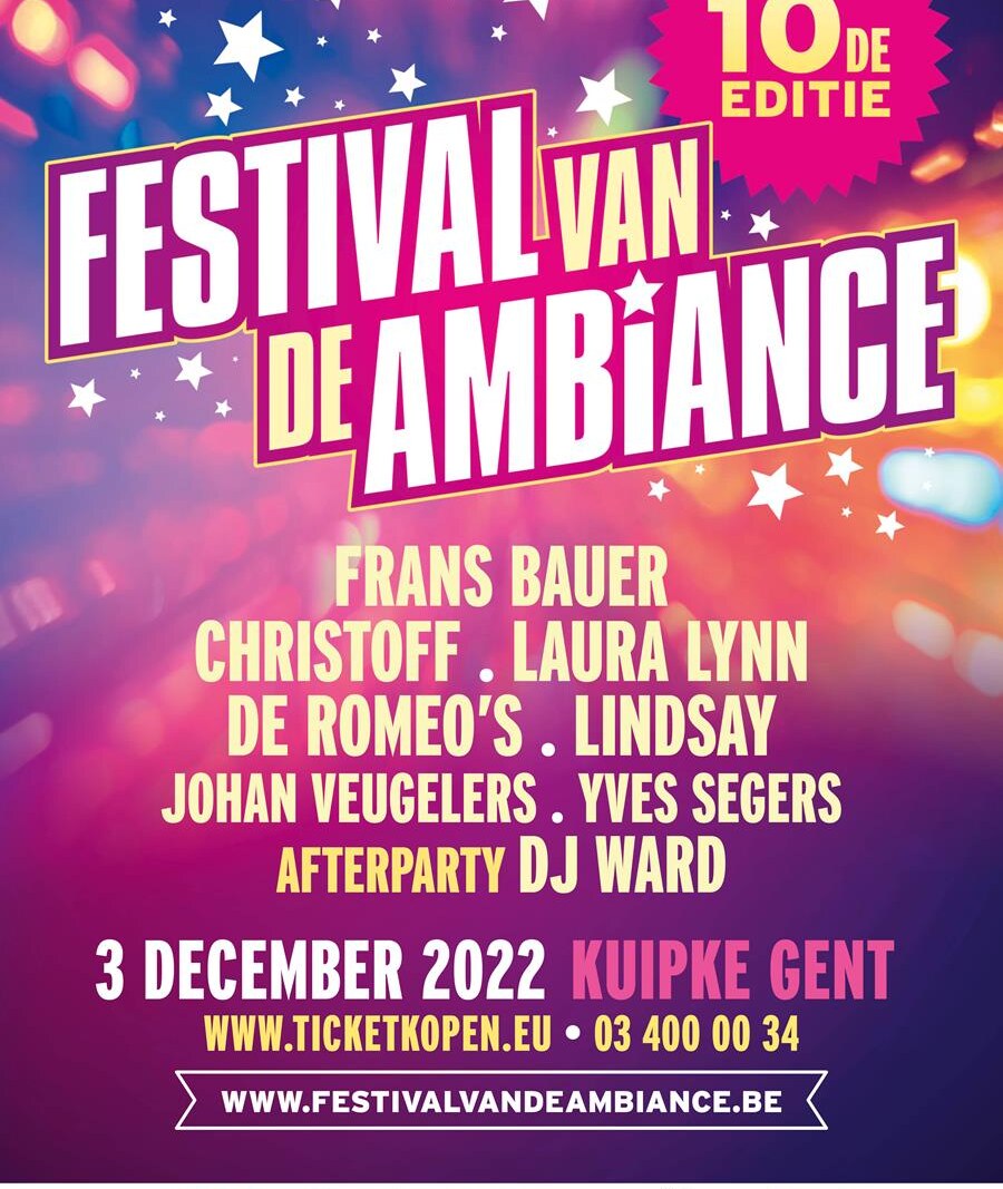 10de ‘Festival van de Ambiance’ pakt uit met ‘Ambiance All-Stars’ in ‘t Kuipke