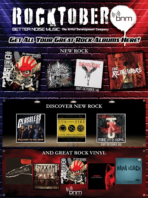 Better Noise Music Launches A Rocktober Campaign, Celebrating New Music Releases And The Label’s Iconic Catalog