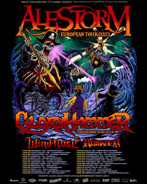 Alestorm, Gloryhammer, Wind Rose and Rumahoy Announce Massive European Tour