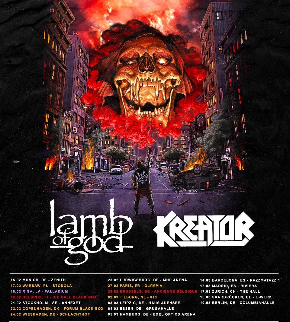 Lamb Of God & Kreator: "State Of Unrest" Tour Postponed!