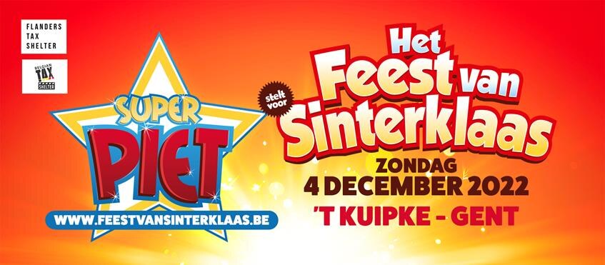 Superpiet en Sinterklaas vieren 'Het Feest van Sinterklaas' op 4 december in 't Kuipke Gent