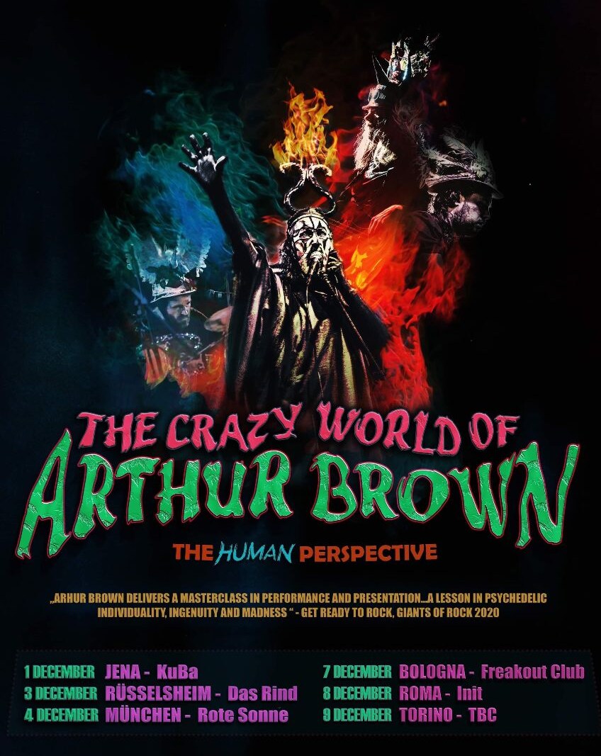 Arthur Brown announces European shows
