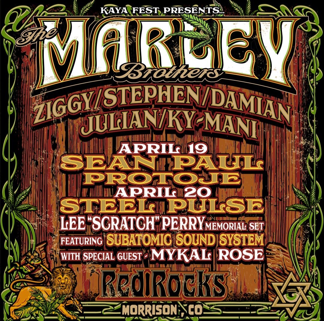 The Marley Brothers Announce 4/20 Celebration at Red Rocks / On Sale Today