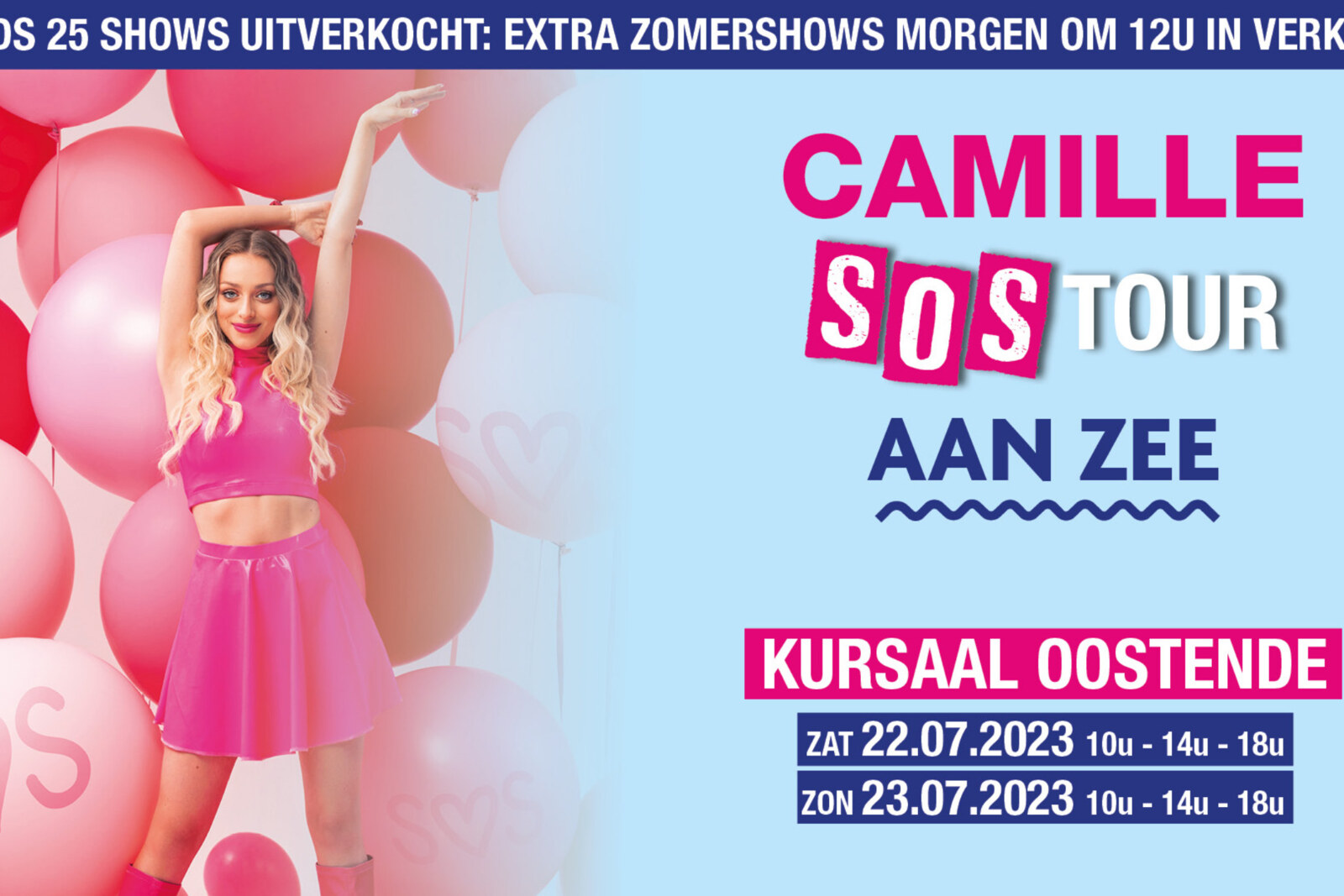 CAMILLE komt in juli met ‘SOS-tour aan zee’ naar Kursaal Oostende! 