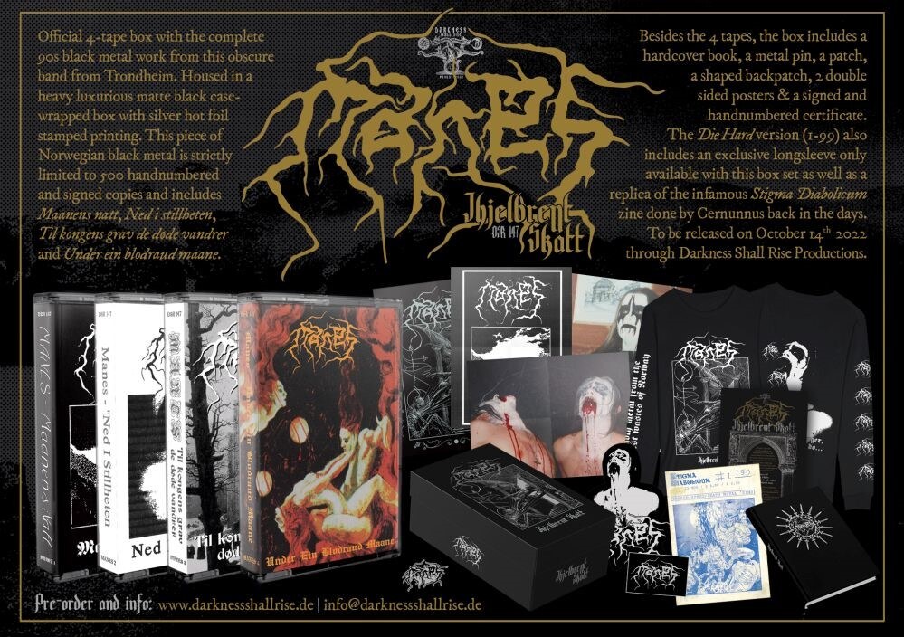 Norwegian Manes released "Ihjelbrent Skatt" tape box - NEWS publication request