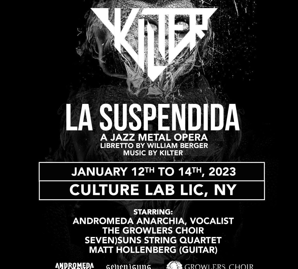 'La Suspendida' - A Jazz Metal Opera Announced From KILTER and WILLIAM BERGER.