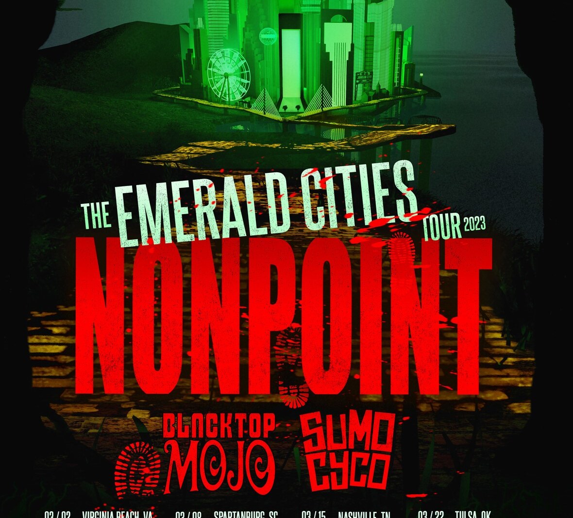Nonpoint Announces Immersive "Twisted Wizard of Oz" Themed Tour with Special Guests Blacktop Mojo and Sumo Cyco!