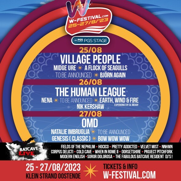 W-Festival 2023, nieuwe namen: Natalie Imbruglia / Earth, Wind & Fire