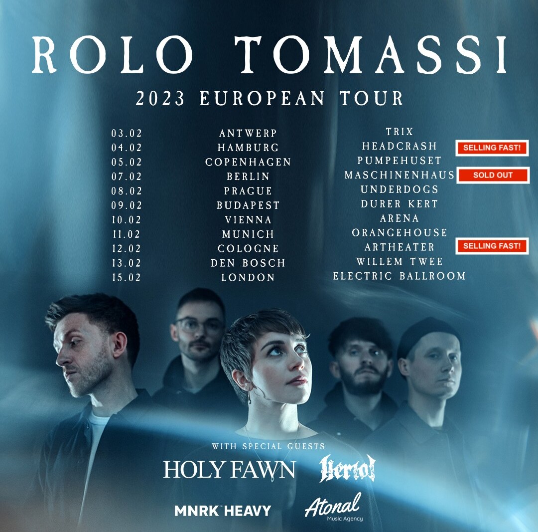 UK metal group Heriot on tour with Rolo Tomassi, Holy Fawn