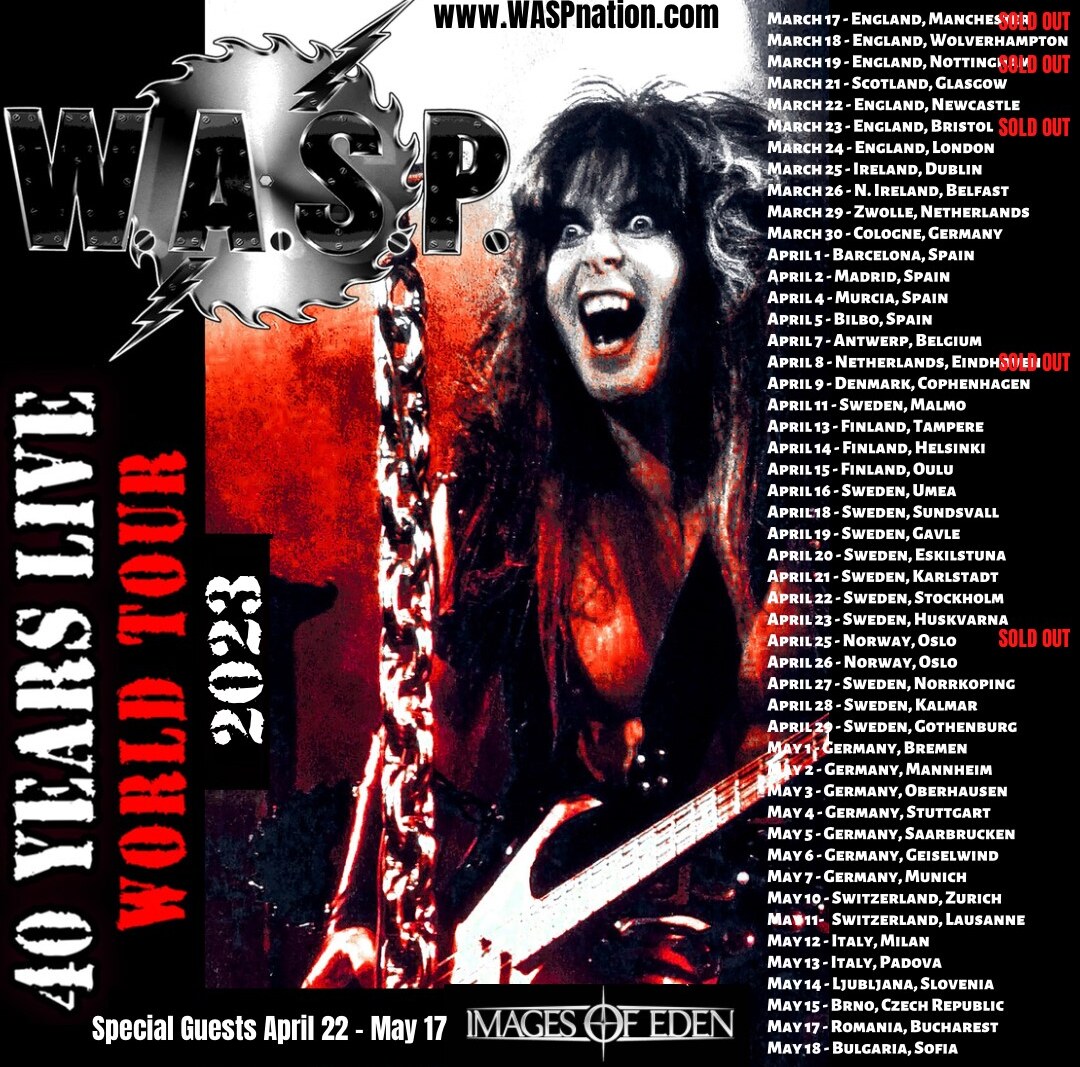 Blackie Lawless Reflects on the W.A.S.P. US Tour and Prepares for Europe with New Dates and VIP Tix