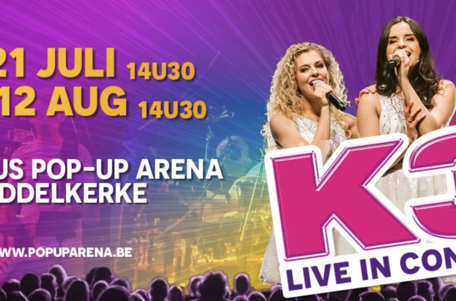 'K3 live in concert' deze zomer opnieuw in Middelkerke!