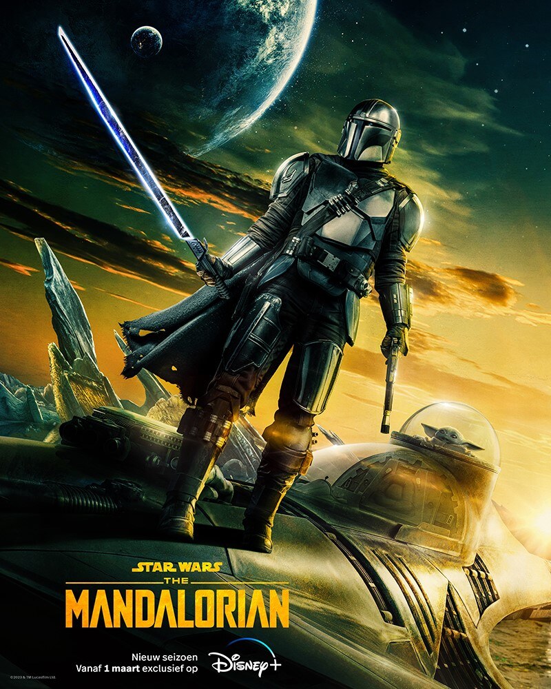 Disney+ onthult een nieuwe poster en featurette voor het 3e seizoen van "Star Wars: The Mandalorian"