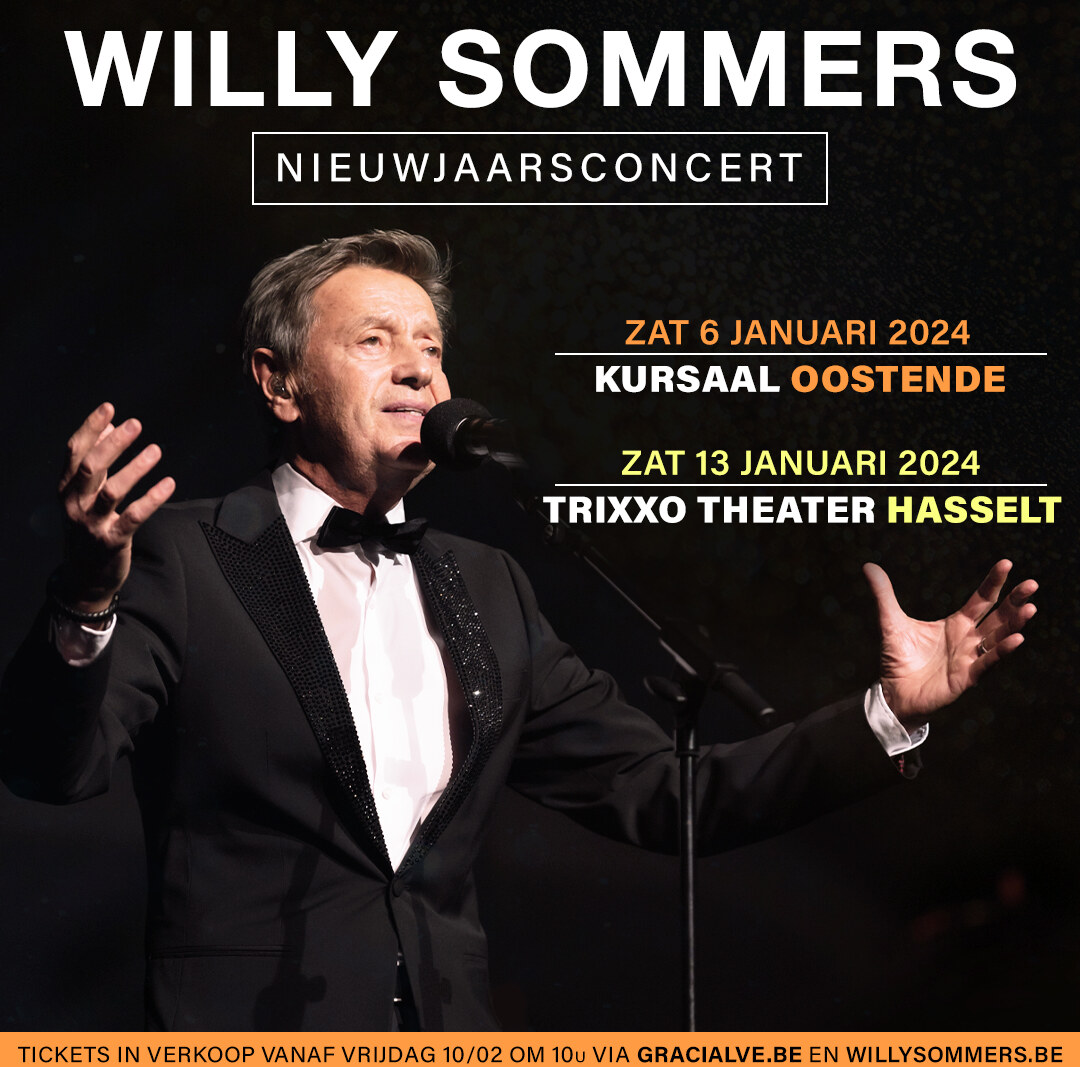 Willy Sommers: Nieuwjaarsconcerten 2024 gaan in verkoop!