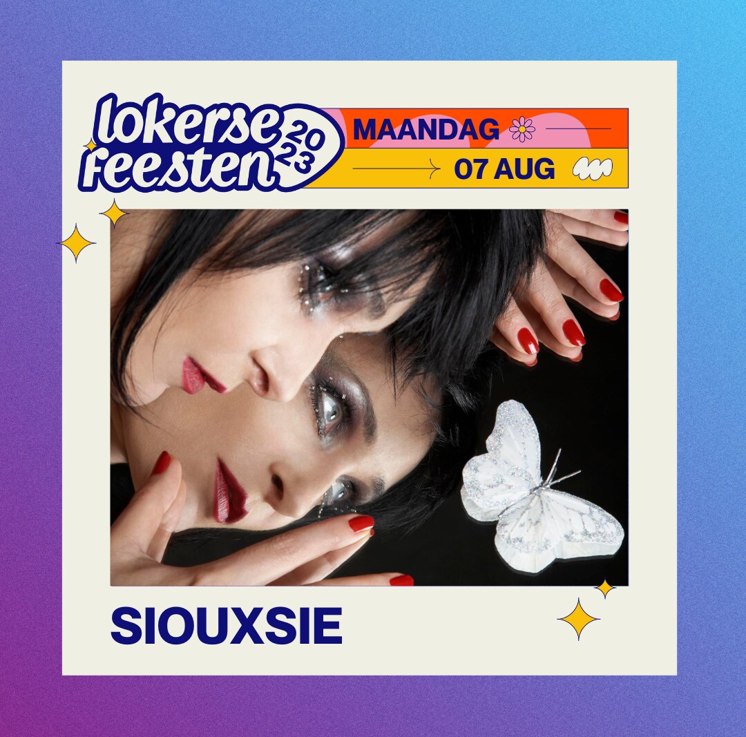 Siouxsie speelt op maandag 7 augustus op de Lokerse Feesten