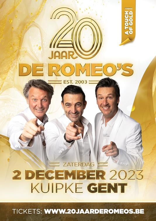De Romeo’s pakken uit met grootse jubileumshow ‘20 Jaar De Romeo’s’ in ’t Kuipke!