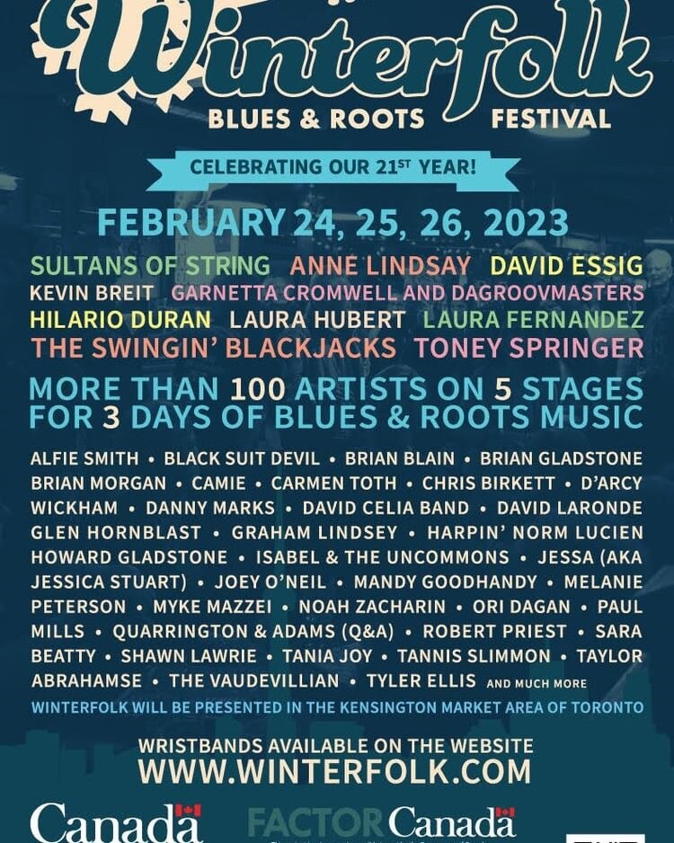 Toronto's 21st Annual Winterfolk Blues and Roots Festival Announces 100 More Artists Including Sultans of String, Gary Kendall Band, Anne Lindsay & More