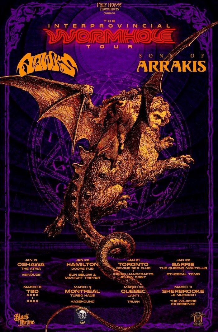 Aawks and Sons Of Arrakis Quebec Tour Dates Begin Tomorrow