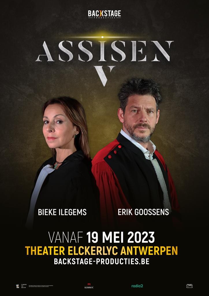 Erik Goossens en Bieke Ilegems staan opnieuw lijnrecht tegenover elkaar in het spannende theaterstuk ASSISEN V - DE PIZZAMOORD.