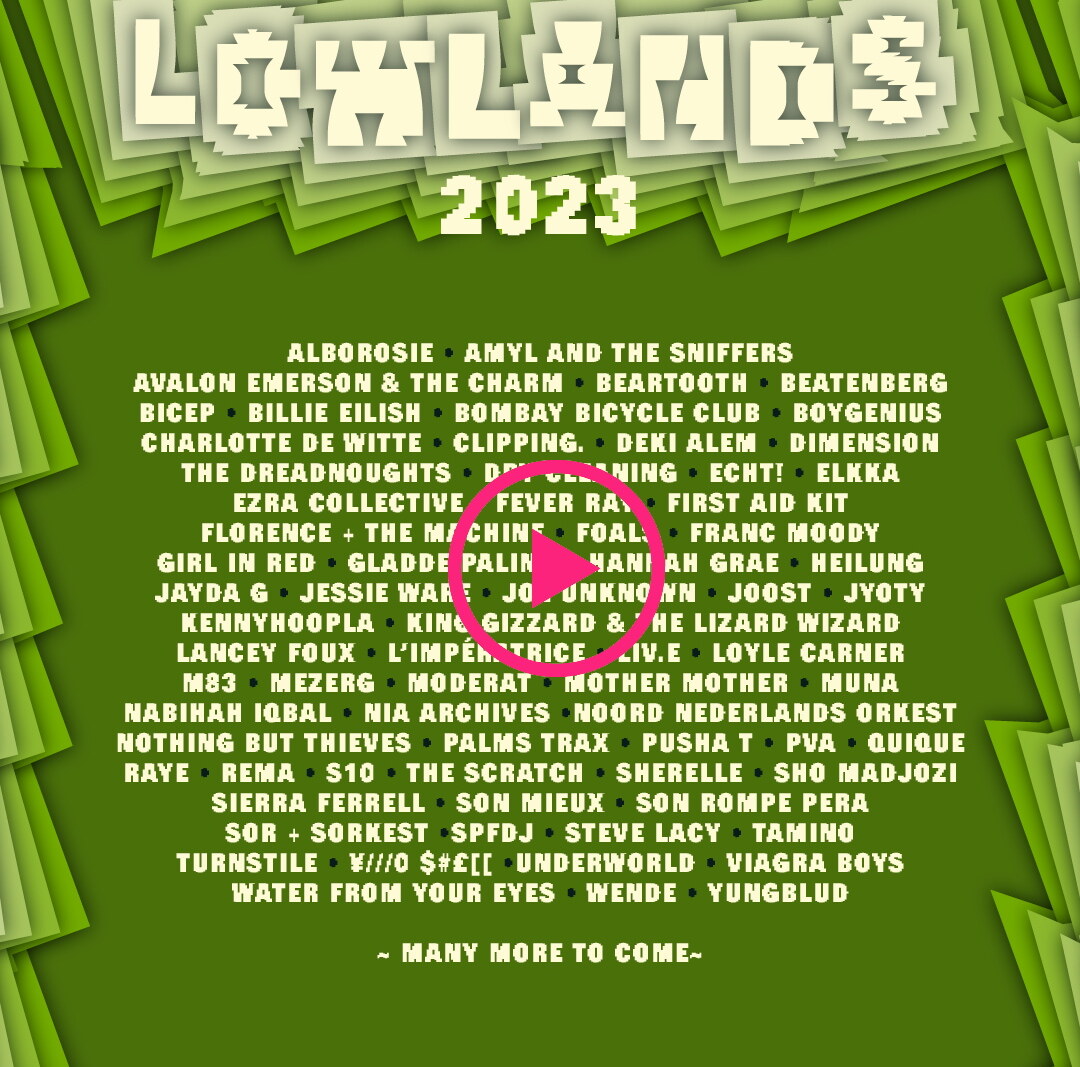 32 nieuwe bevestigingen voor Lowlands 2023