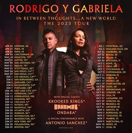 Rodrigo Y Gabriela: 3 benelux live-shows in oktober & new single "Egoland"
