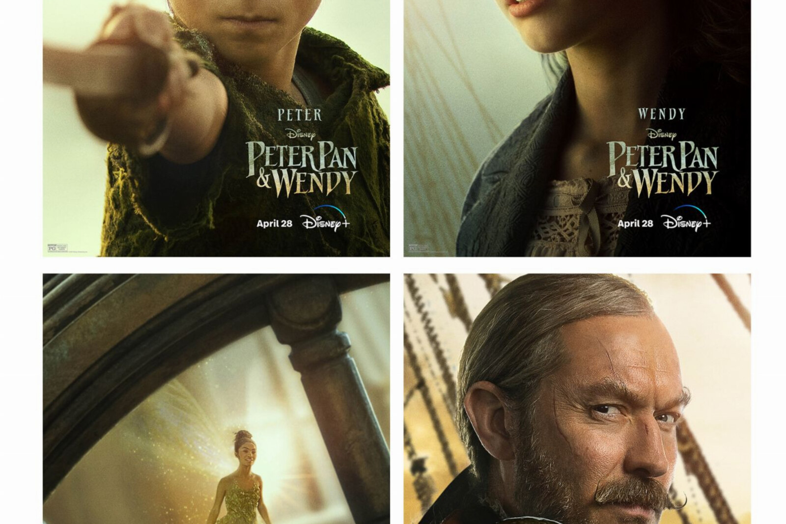 "Peter Pan & Wendy" streams exclusively on Disney+ on April 28th , discover the character posters