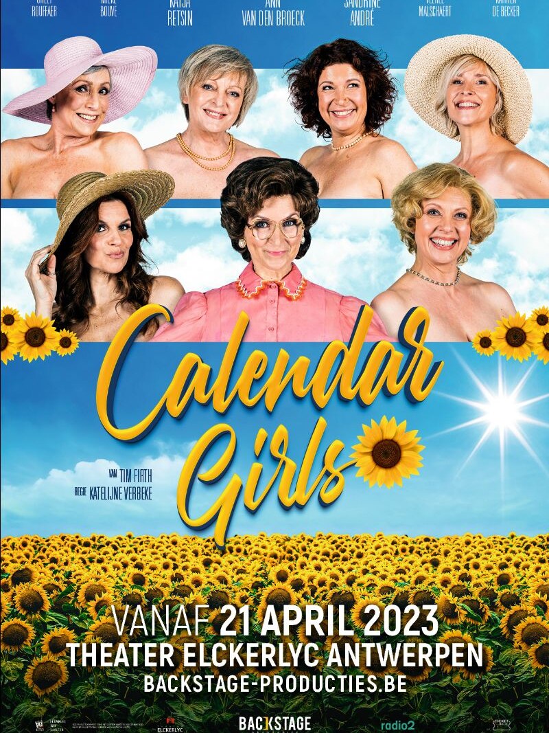 Alle zeven actrices uit Calendar Girls prijken op een verjaardagskalender t.v.v. Stichting tegen Kanker
