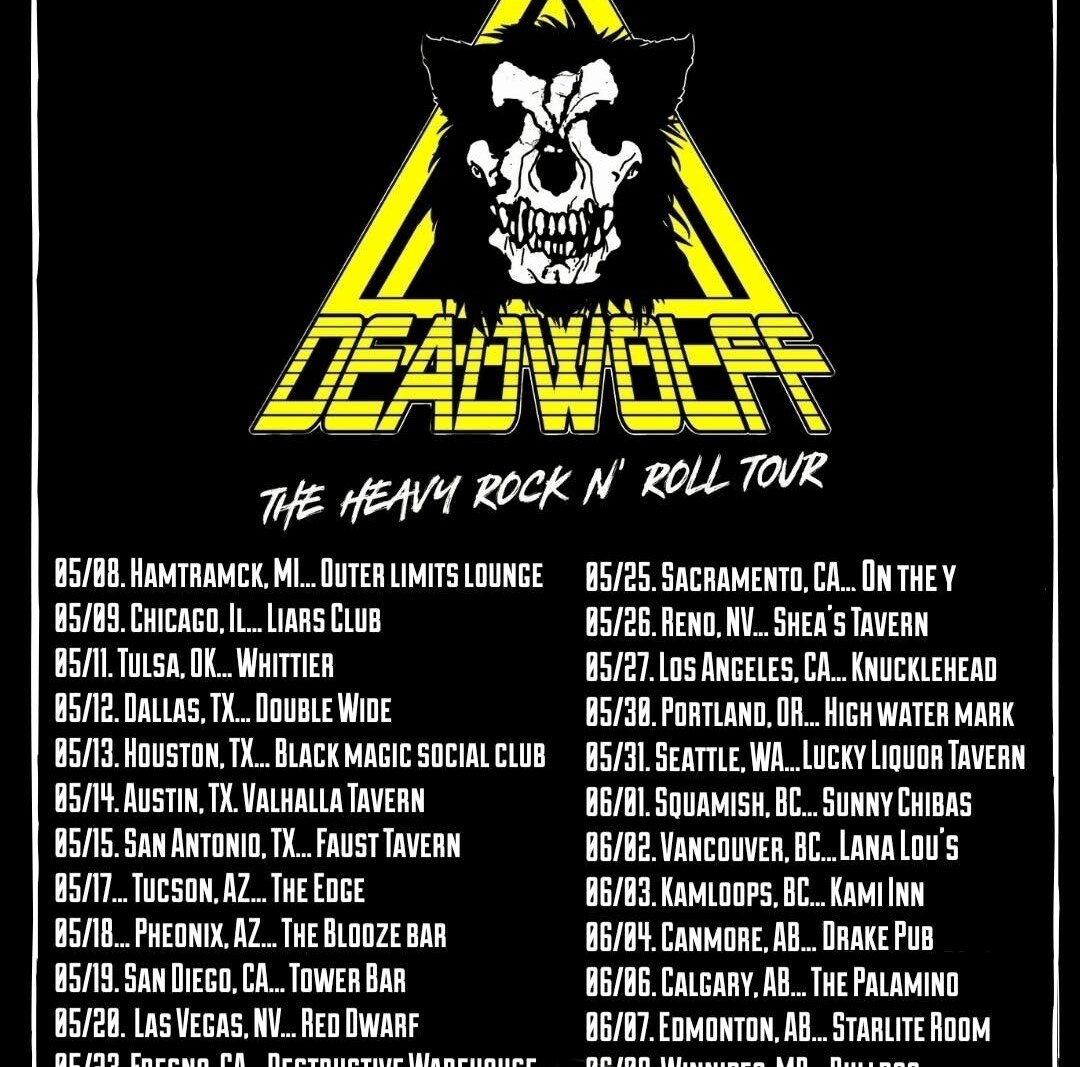 Deadwolf Update USA / CAN Tour Dates To Support Debut Album "Heavy Rock N' Roll"