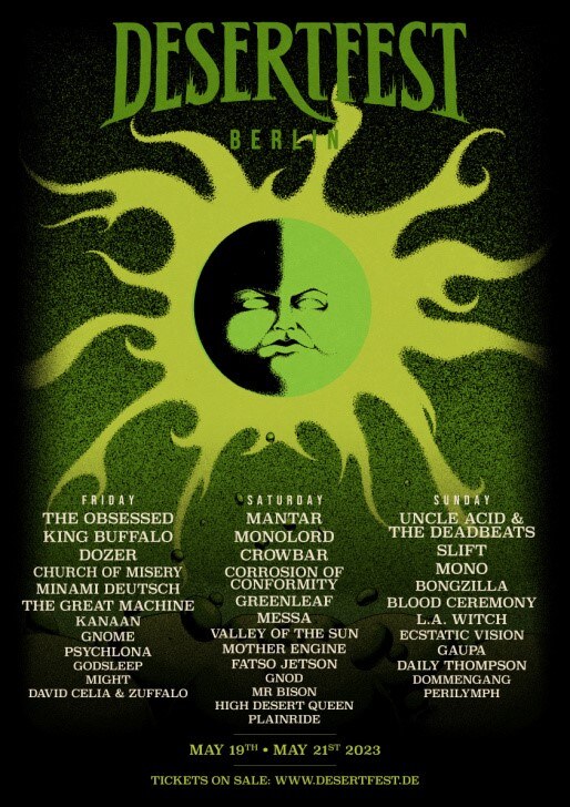 Desertfest Berlin will finally open its doors to celebrate the almighty riffs at their eclectic 2023-edition!