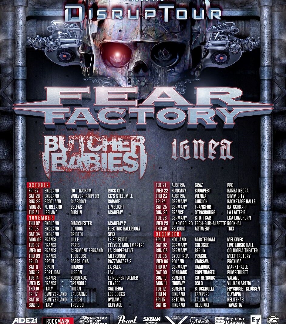 Fear Factory Announce EU/UK Tour Dates