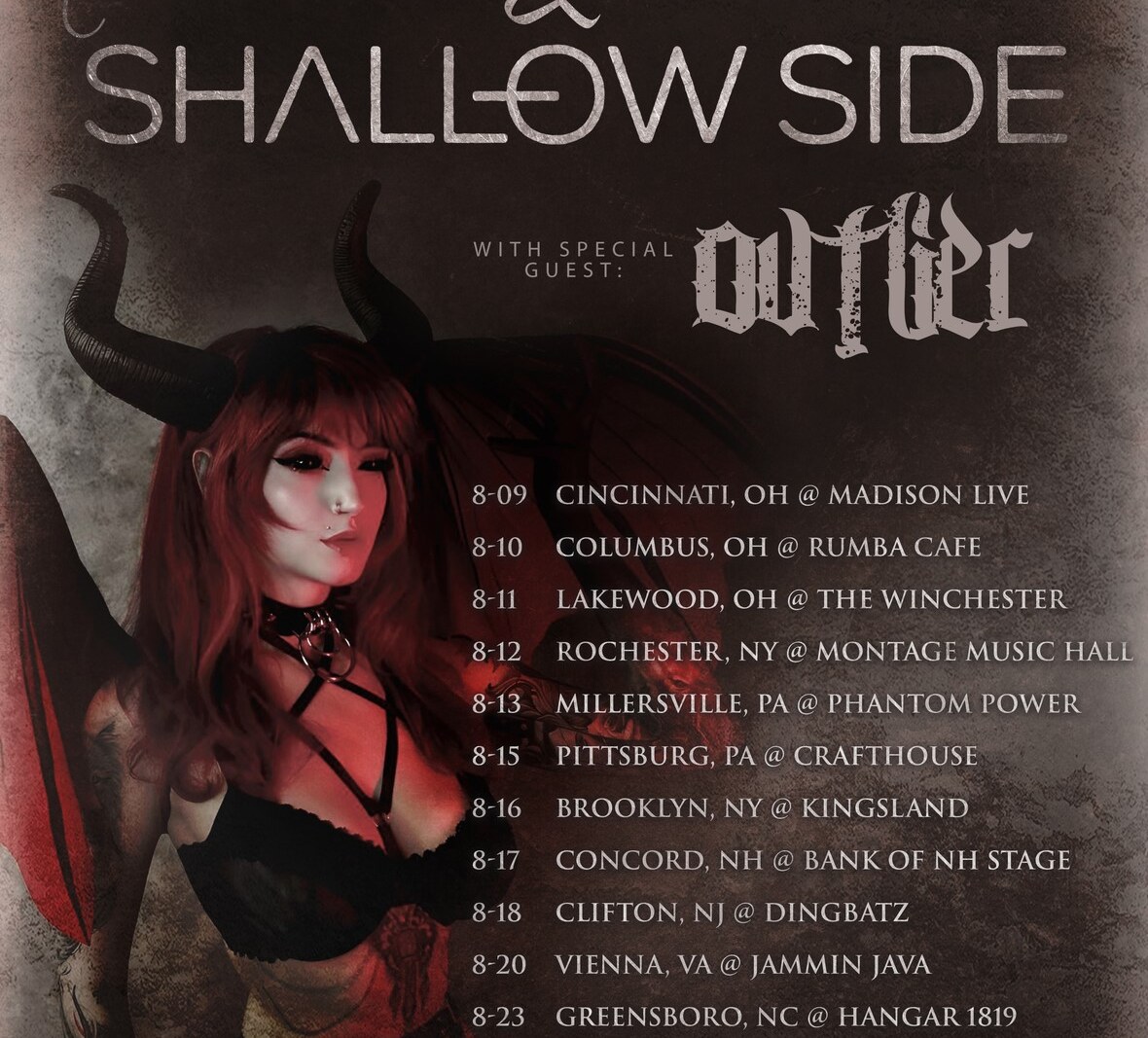 Ovtlier Announces Summer Tour Dates with Any Given Sin and Shallow Side!