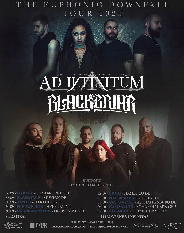 Blackbriar announce 'The Euphonic Downfall Tour 2023' together with AD INFINITUM