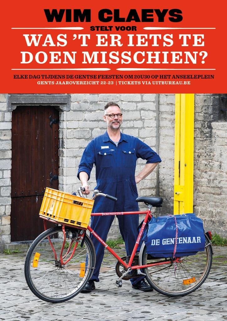 Gentse muzikant en cabaretier Wim Claeys presenteert videoclip 'Locomo' en lanceert tijdens de Gentse Feesten de nieuwe voorstelling 'Was ’t er iets te doen misschien?'.