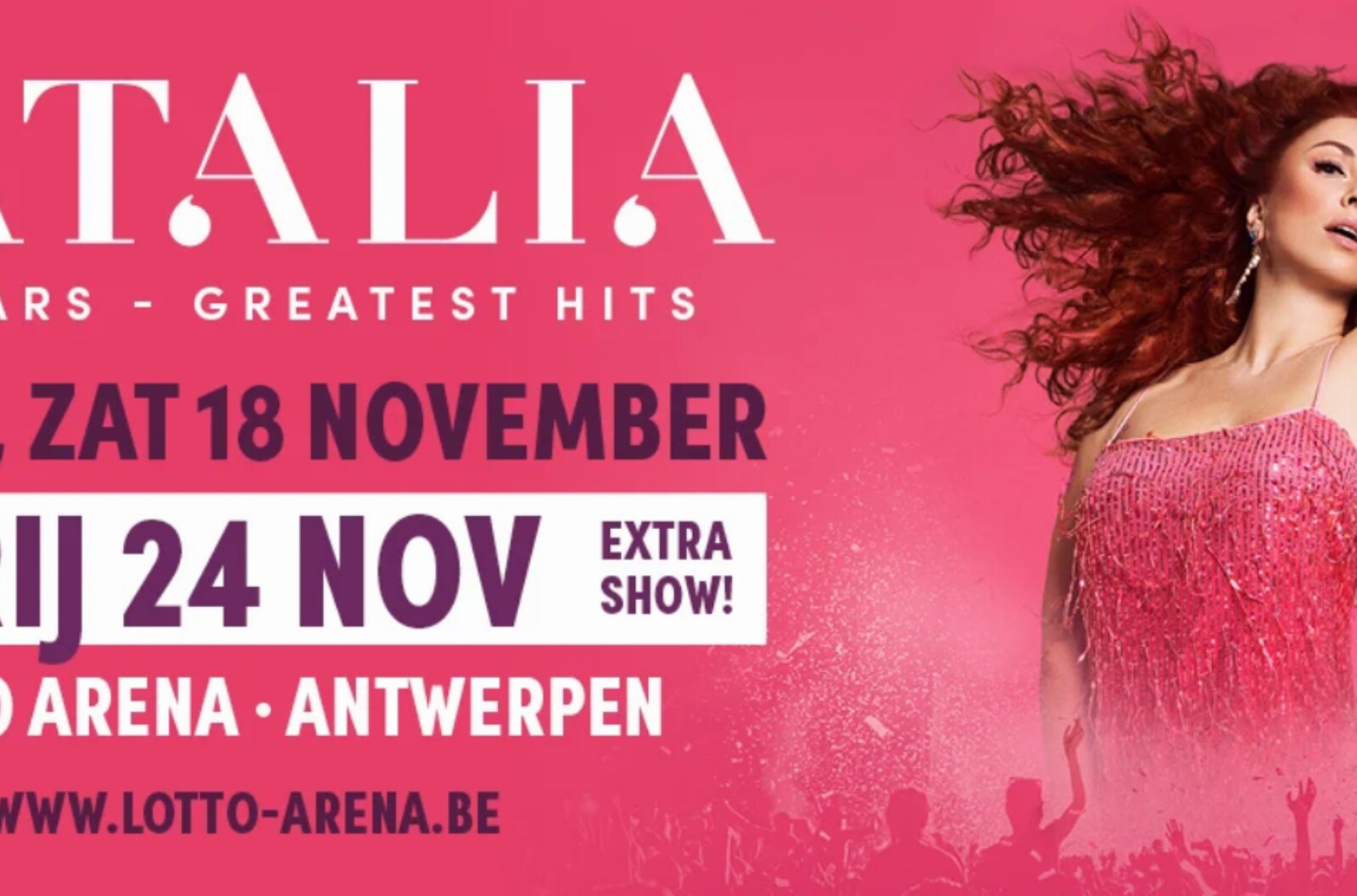 Natalia kondigt derde show aan in Lotto Arena
