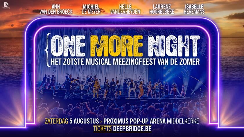 Middelkerke op 5 augustus 2023 voor 'One More Night' musicalhoofdstad van Vlaanderen