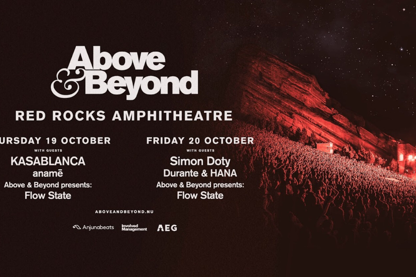 Above & Beyond announce their return  to the famed Red Rocks Amphitheatre