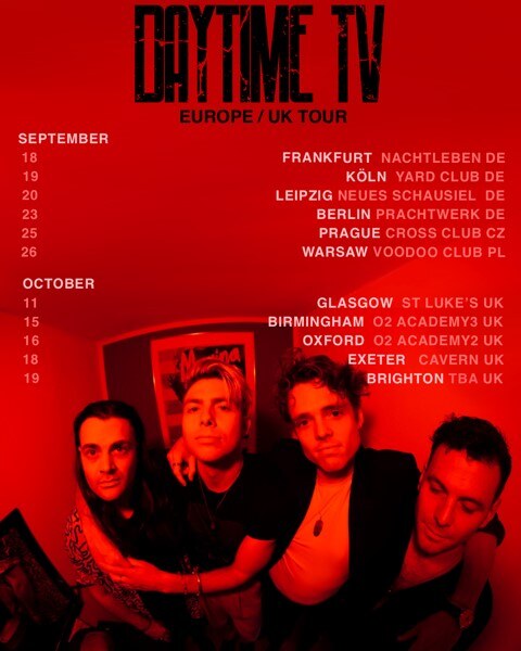 Scottish Alt-Rock Band Daytime TV Announce New European Tour
