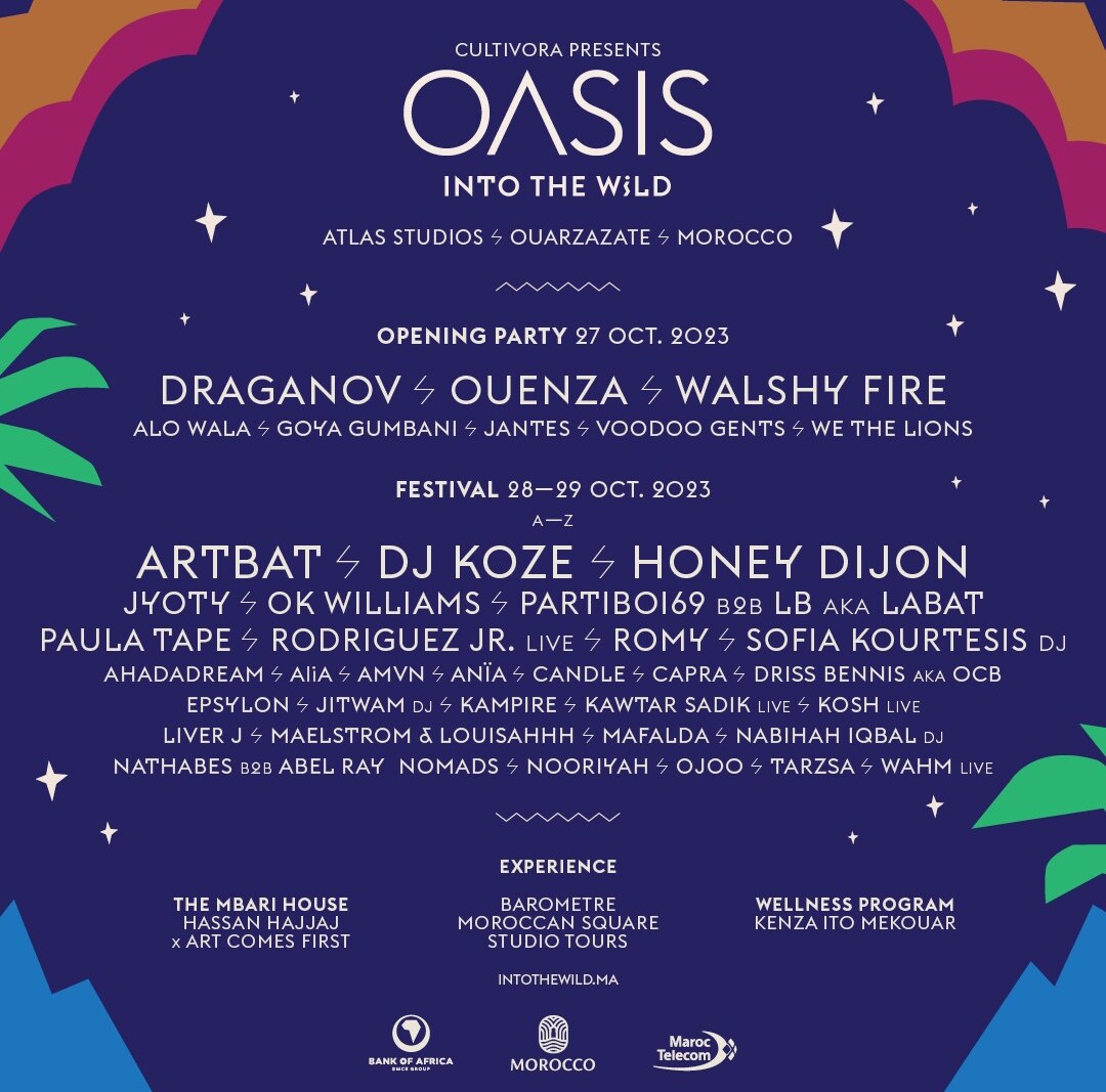North African destination festival Oasis: Into the Wild announces compete 2023 lineup